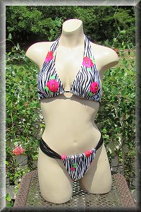 Zebra Rose Bikini Set.