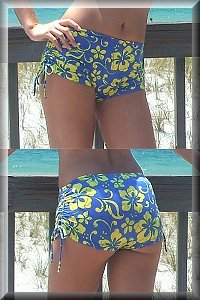 Lace Cheeky Short Bikini Bottom