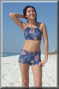 USA Jeans swimwear fabric samples